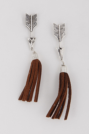 Arrow Charm Tassel Earrings 6ABI1